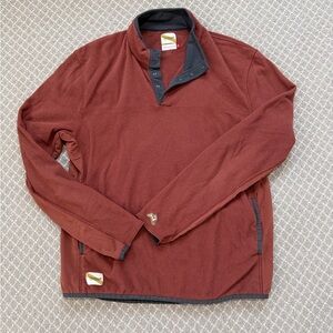 Tracksmith Maroon Pullover Jacket